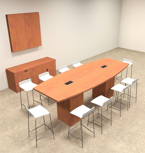 Boat Shape Counter Height 10' Feet Conference Table, #OF ...