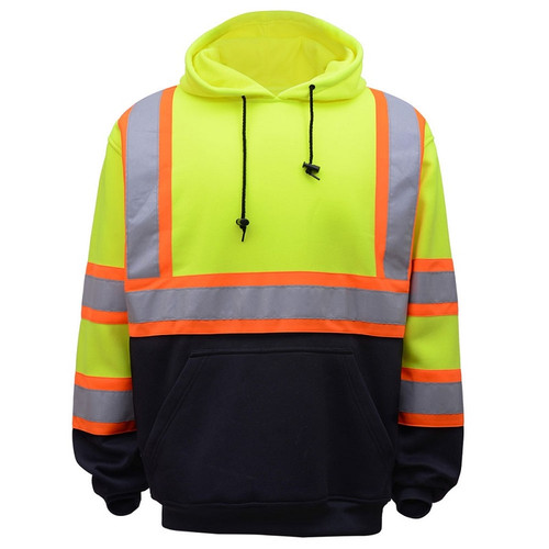 Experience the vivid contrast of this durable ANSI 3 hooded pullover that not only offers maximum comfort but the highest level of safety. Experience the vivid contrast of this durable ANSI 3 hooded pullover that not only offers maximum comfort but the highest level of safety.