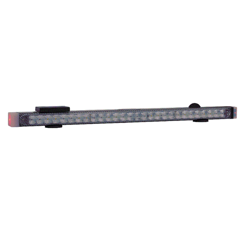 59" LED light bar features four evenly spaced light heads on the front, four on the back, and new style end caps that are active. In addition, the bar features two high intensity work lights and 'green wire' compatible wireless S/T/T lights. Includes HWTX-G hardwire wireless transmitter. 59" LED light bar features four evenly spaced light heads on the front, four on the back, and new style end caps that are active. In addition, the bar features two high intensity work lights and 'green wire' compatible wireless S/T/T lights. Includes HWTX-G hardwire wireless transmitter.