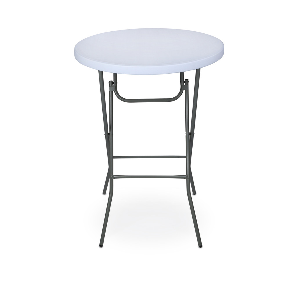 Classic Series 32 Round Plastic Folding HIGH Top Cocktail Table 42   Whitetop 5932  57872.1519796423 