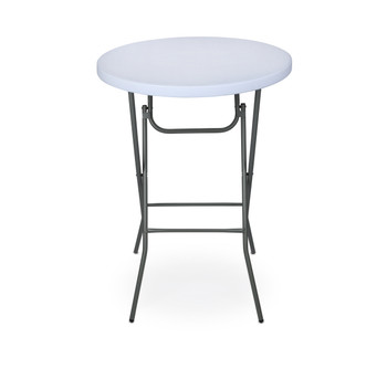 Classic Series 32" Round Plastic Folding HIGH Top Cocktail Table, 42" Bar Height, Folding Steel Frame Classic Series 32" Round Plastic Folding HIGH Top Cocktail Table, 42" Bar Height, Folding Steel Frame