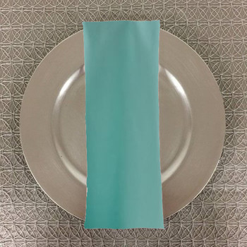Dozen (12-pack) Spun Polyester Table Napkins-Aqua Dozen (12-pack) Spun Polyester Table Napkins-Aqua