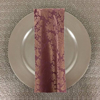 Dozen (12-pack) Renaissance Damask Table Napkins-Amethyst Dozen (12-pack) Renaissance Damask Table Napkins-Amethyst