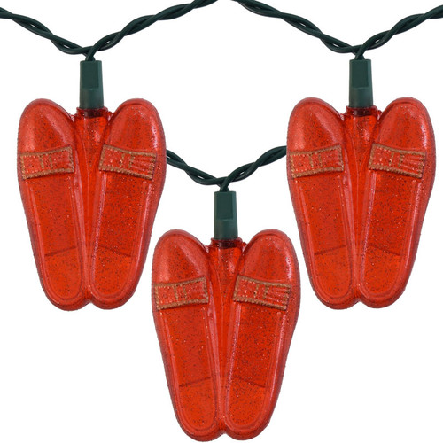 Kurt Adler - 10 Light Ruby Slipper Novelty Lights