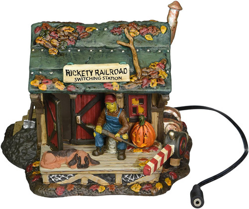 Department 56 Snow Village Halloween Haunted Rails Outpost Light House