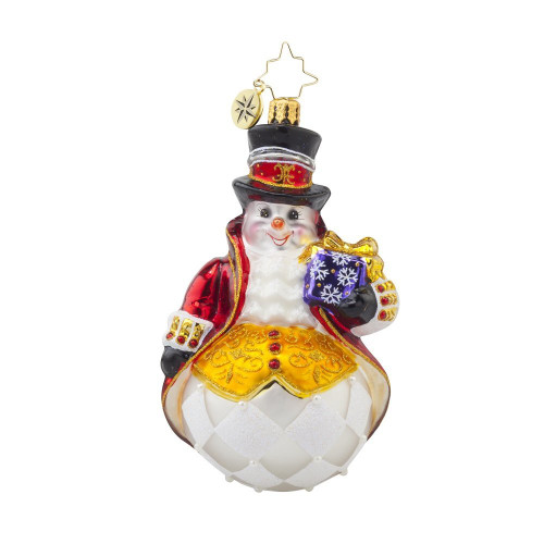 Christopher Radko Lord Frost Snowman Glass Ornament