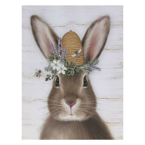 16" Spring Time Bunny Wall Art