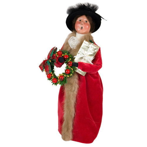 Byers' Choice - Victorian Woman with Gift Caroler 2018