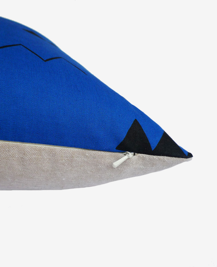 Indigo Blue Zig Zag Pillow