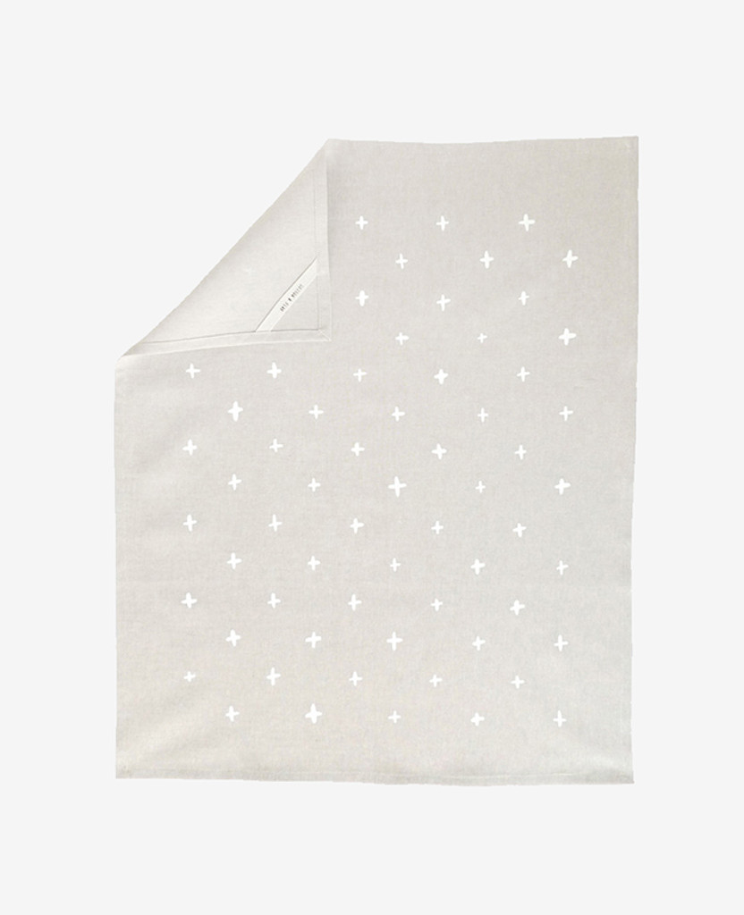 White Plus Linen Tea Towel