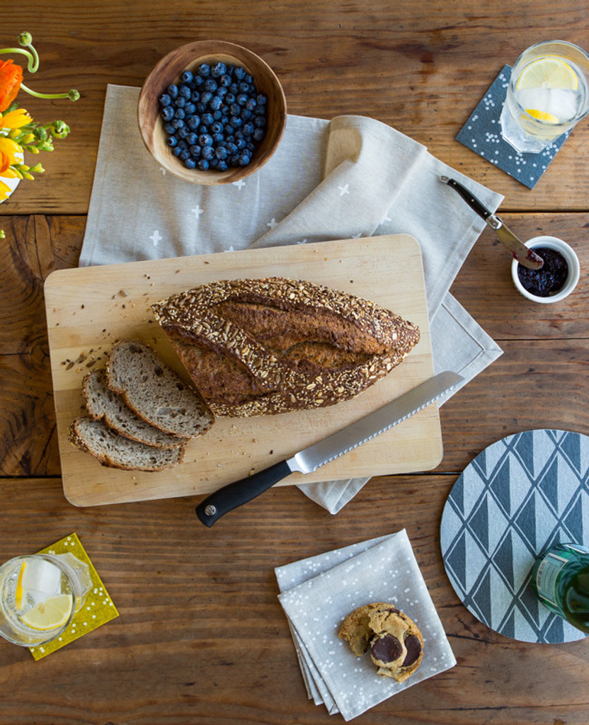 White Plus Linen Tea Towel