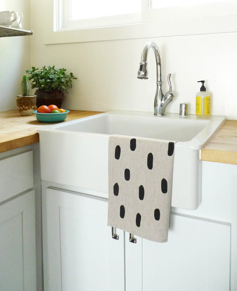 Brushstroke Linen Tea Towel
