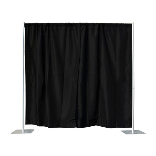 6'-10' Adjustable Pipe and Drape Set Up with lower crossbar w/Carry Bags 6'-10' Adjustable Pipe and Drape Set Up with lower crossbar w/Carry Bags