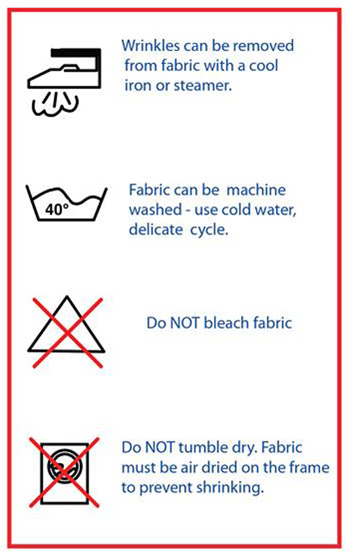Backdrop Care Instructions
