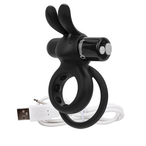 Black Charged Ohare Rechargeable Vibrating Ring