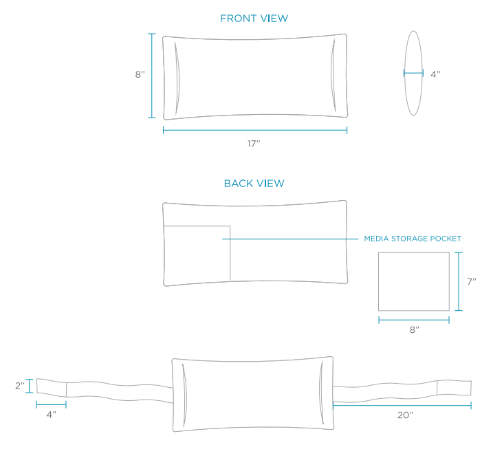 Ledge loungers pillow dimensions