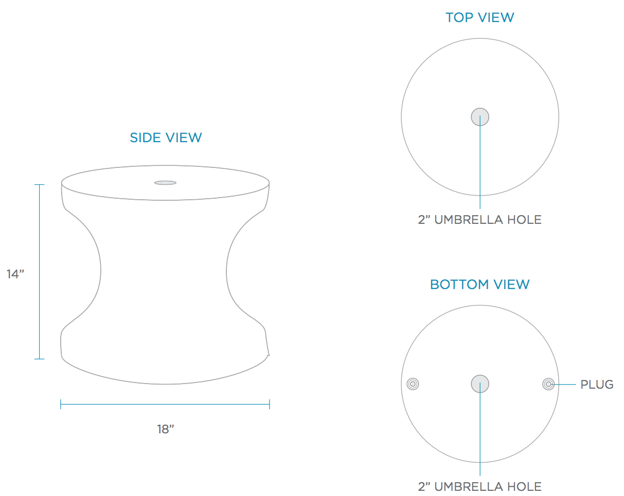 Dimensions of the Signature Side Table