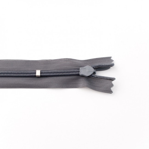 Adjustable Length Invisible Zipper: Dark Grey (25 cm)