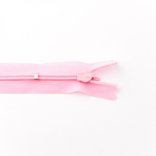 Adjustable Length Invisible Zipper: Pink (25 cm)
