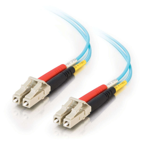 1m LC-LC 10Gb 50/125 OM3 Duplex Multimode Fiber Optic Cable - Plenum CMP-Rated - Aqua 1m LC-LC 10Gb 50/125 OM3 Duplex Multimode Fiber Optic Cable - Plenum CMP-Rated - Aqua