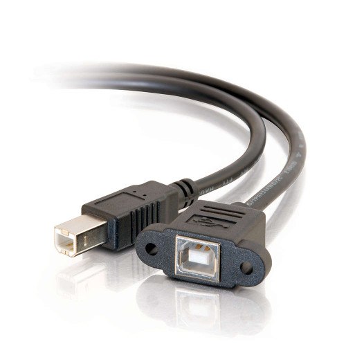 1ft Panel-Mount USB 2.0 B Female to B Male Cable 1ft Panel-Mount USB 2.0 B Female to B Male Cable