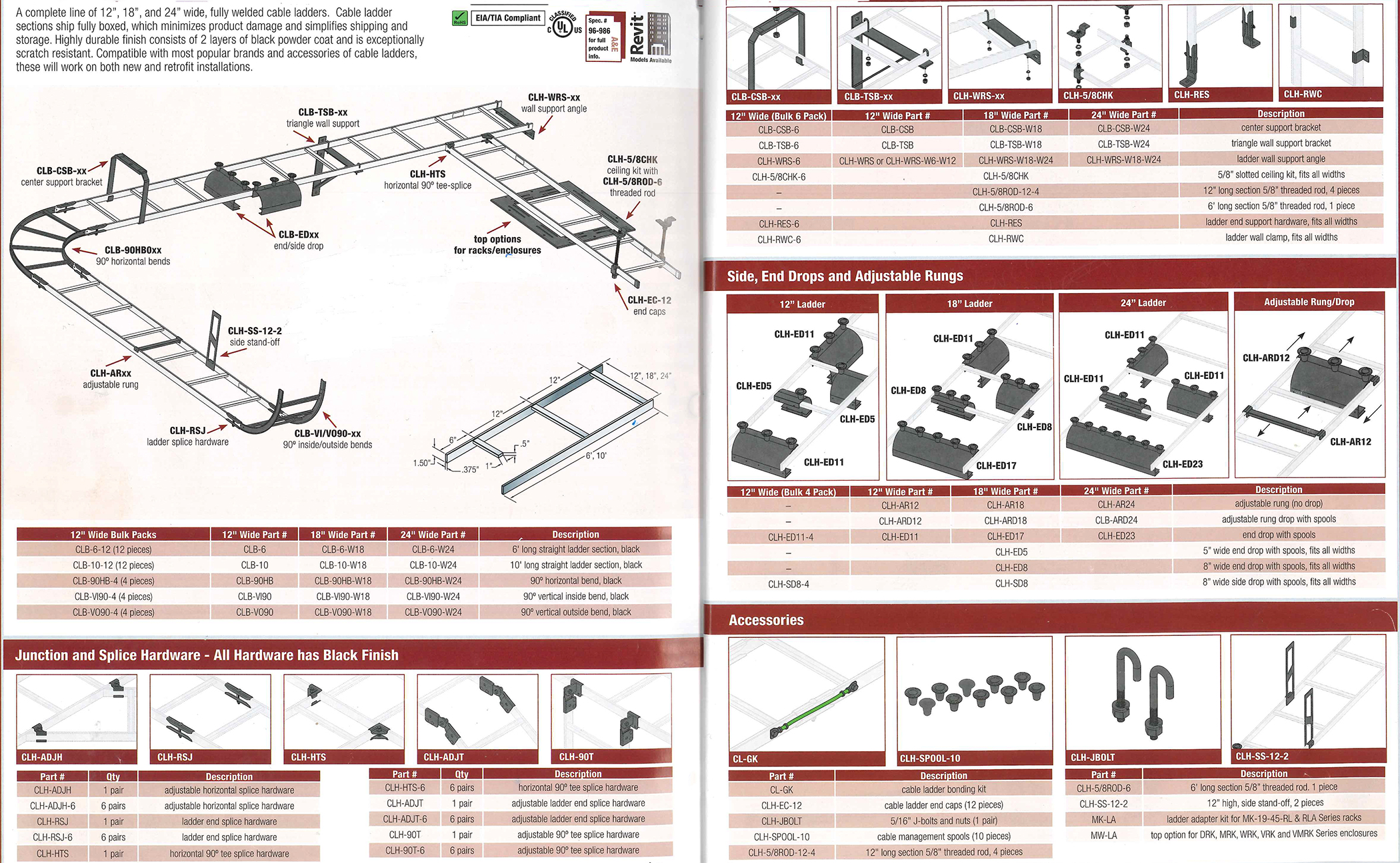 Middle Atlantic CLB-10 | Cable Ladder Racks