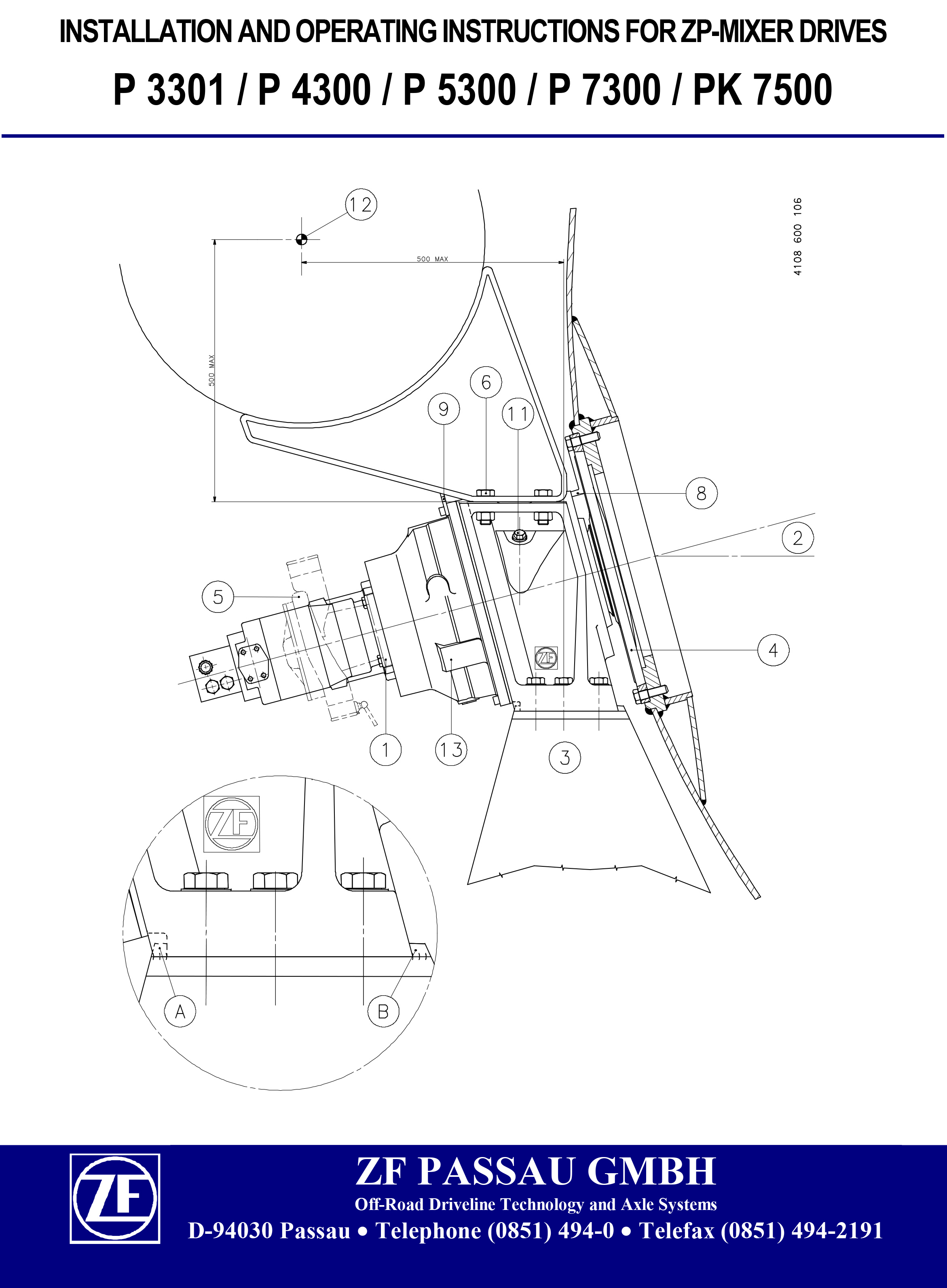 ZF Gearbox - P7300 Part Manual