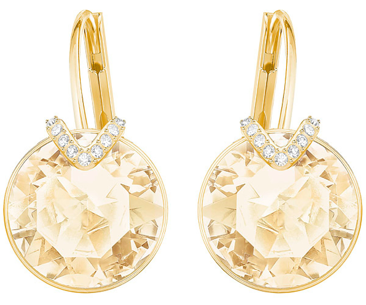 Swarovski Bella V Large Earrings Yellow Gold Best Accents Swarovski Bella V Large Earrings Yellow Gold