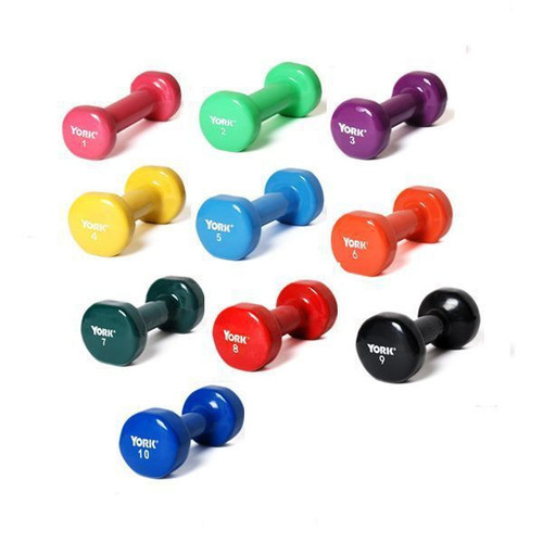 York Vinyl Coated Dumbbells