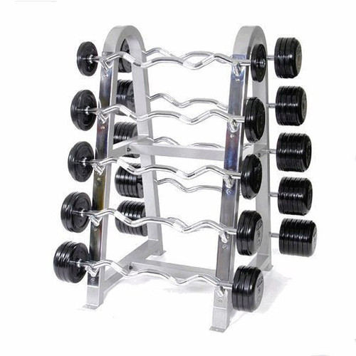 Troy Fixed Rubber Barbells w/ Rack