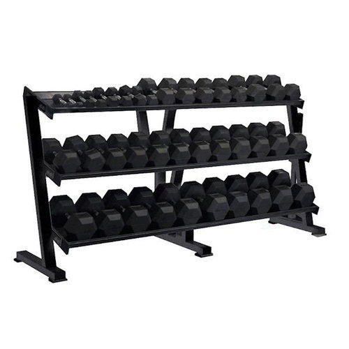 York Rubber Hex Set w/ Rack