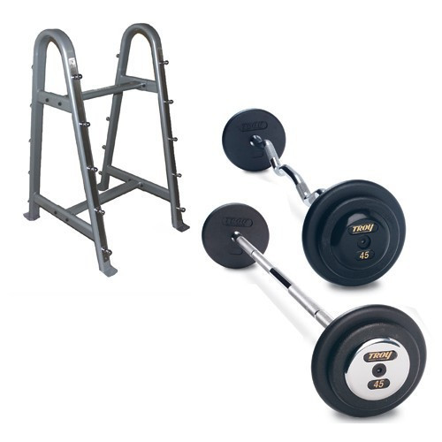 Troy Black Barbells w/ Rack