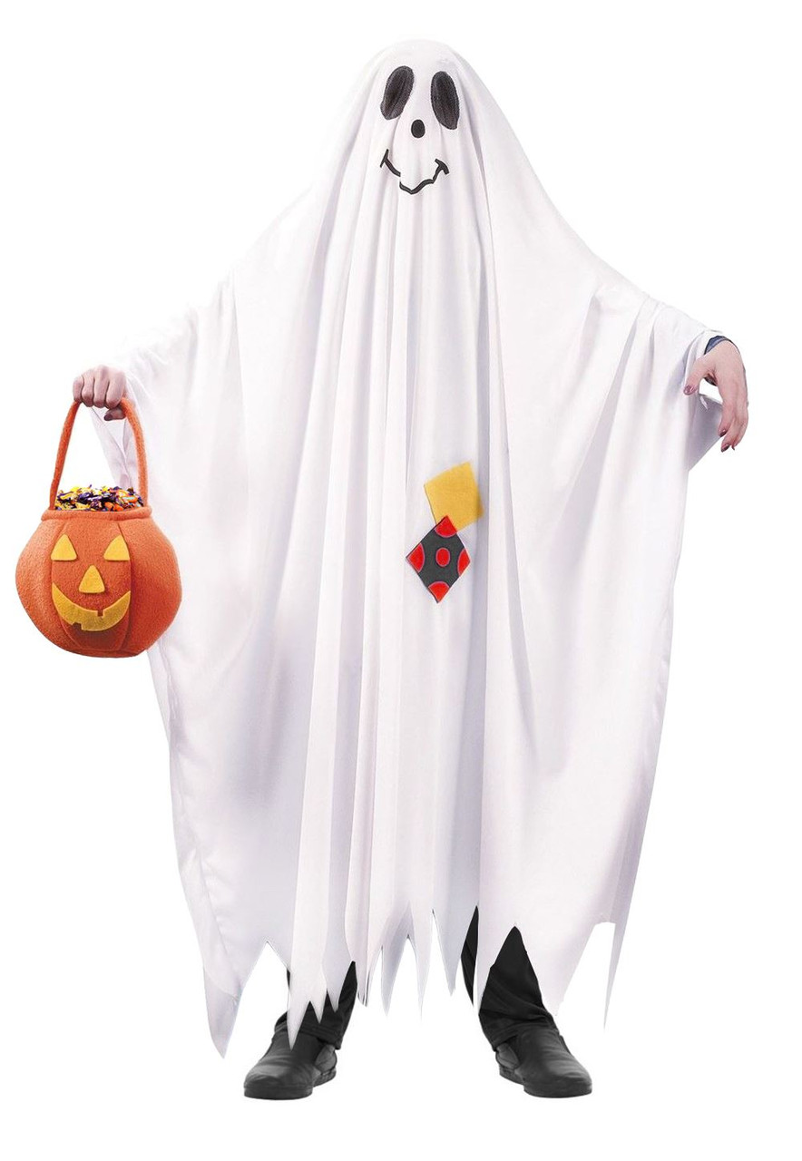 Kids Friendly Ghost Costume Bed Sheet Style Funny Halloween Dress Up ...