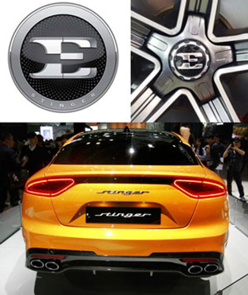 Kia Stinger Emblem Kit - Option 2 and Option 3 (Hood, Trunk, and Wheel Caps) Kia Stinger Emblem Kit - Option 2 and Option 3 (Hood, Trunk, and Wheel Caps)