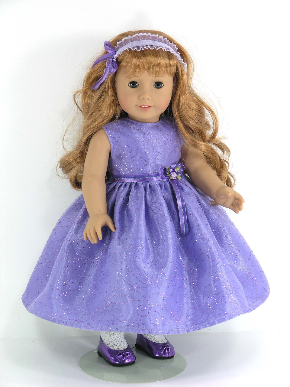 Clothes for American Girl Doll - Dress, Pantaloons, Headband - Lavender ...