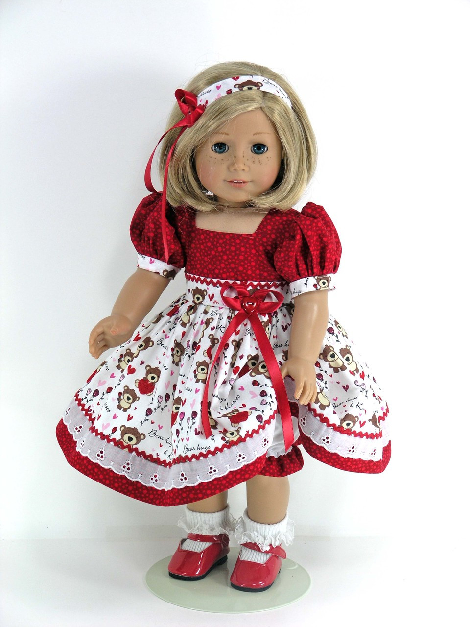 Handmade Doll Clothes for American Girl - Dress, Headband, Pantaloons ...