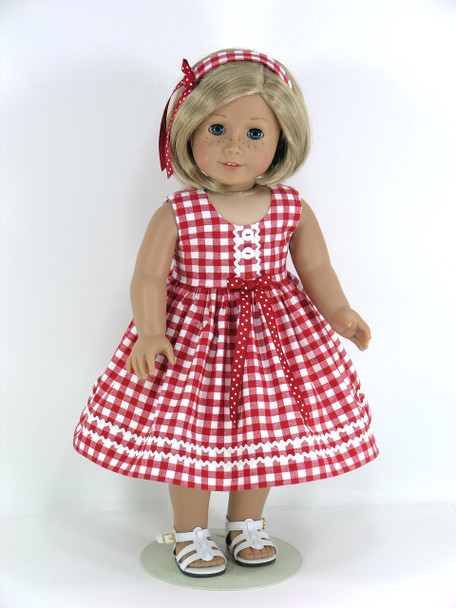 Handmade 18 inch Doll Clothes - American Girl Dress, Headband ...