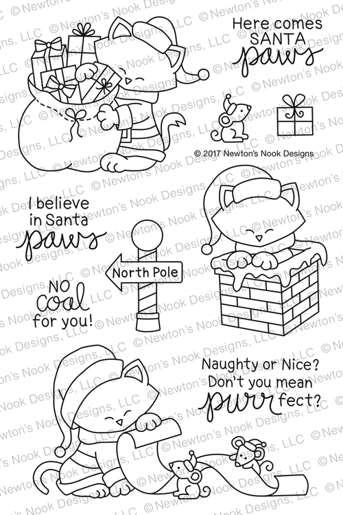 Santa Paws Newton Stamp Set ©2017 Newton's Nook Designs