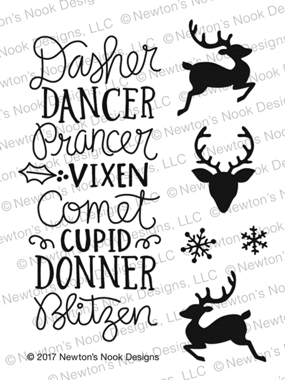 Reindeer Roll Call Stamp Set ©2017 Newton's Nook Designs