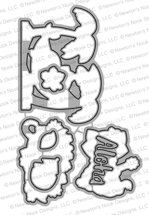 Aloha Newton Die Set ©2018 Newton's Nook Designs