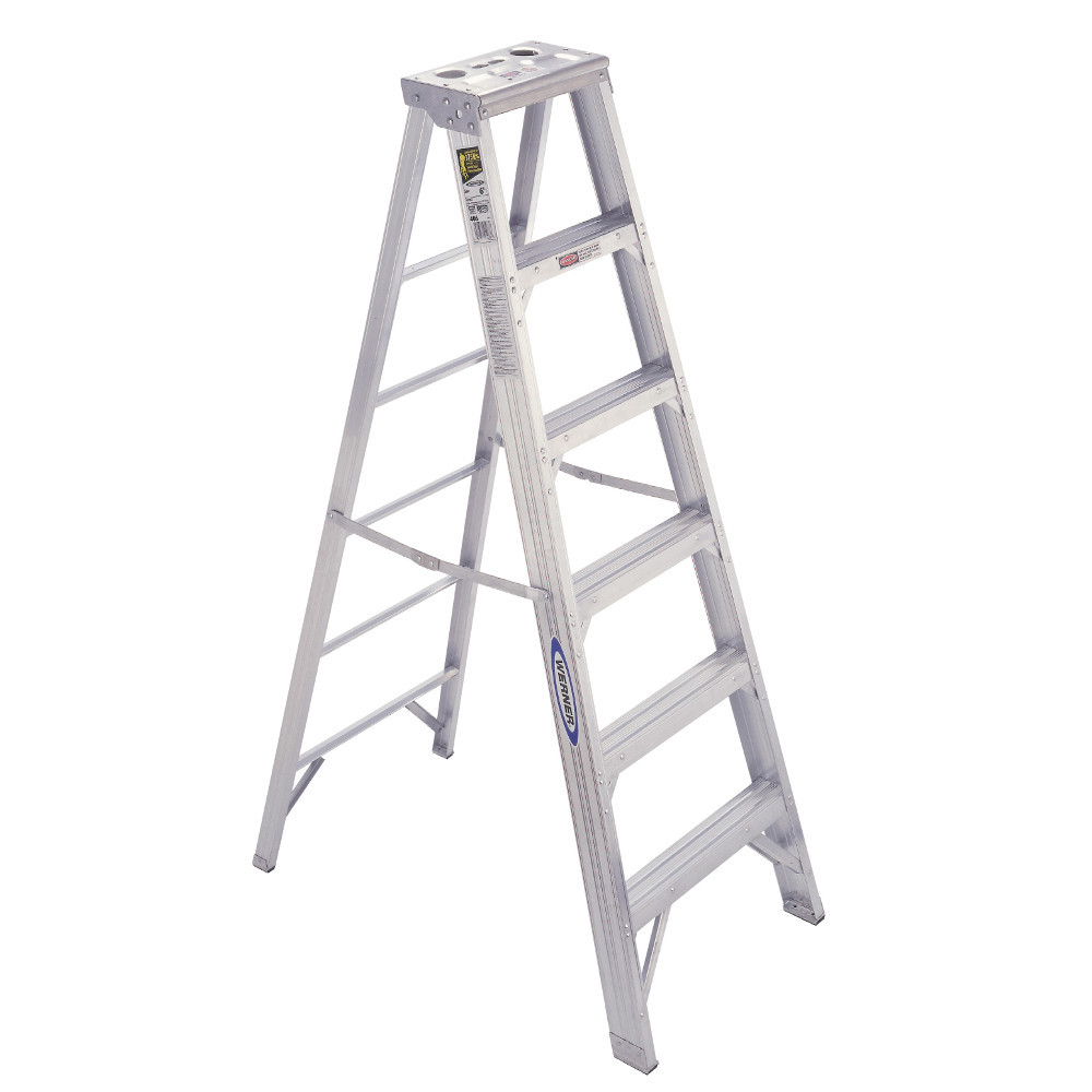Werner 400 Series Aluminum Stepladders 375 lb rated Werner 400 Series Aluminum Stepladders 375 lb rated