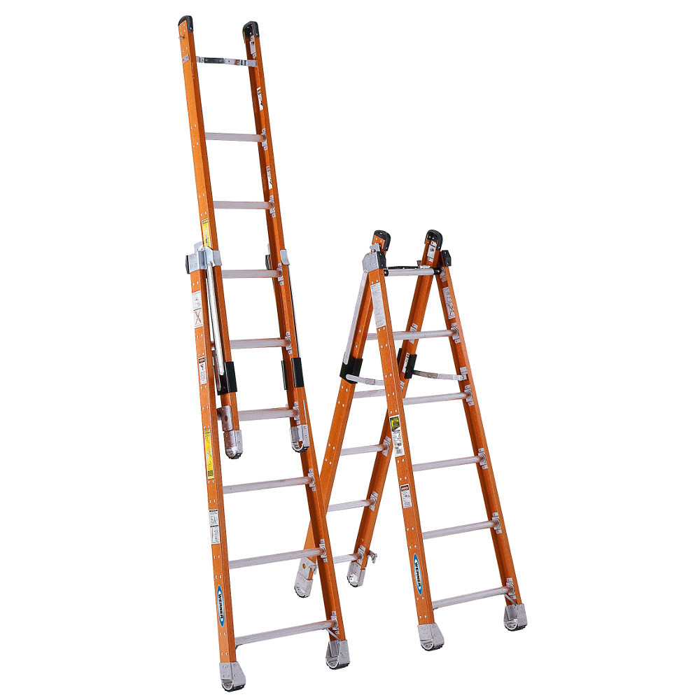 Werner 7800 Series Combo Fiberglass Ladder 375 lb Rated Werner 7800 Series Combo Fiberglass Ladder 375 lb Rated