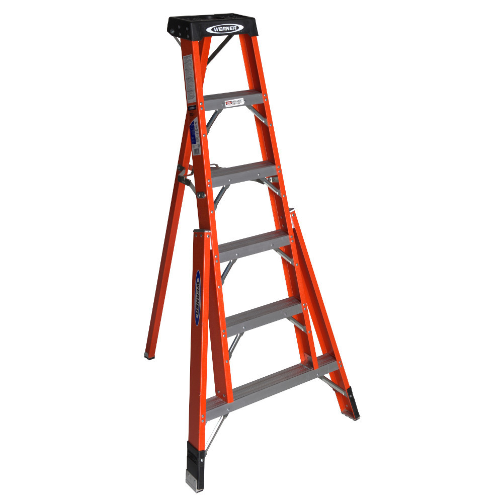 Werner FTP Series Fiberglass Tripod Stepladder 300 lb Rated Werner FTP Series Fiberglass Tripod Stepladder 300 lb Rated