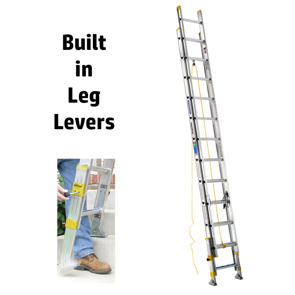 Werner D1700-2EQ Equalizer Series Extension Ladder 225 lb Rated Werner D1700-2EQ Equalizer Series Extension Ladder 225 lb Rated