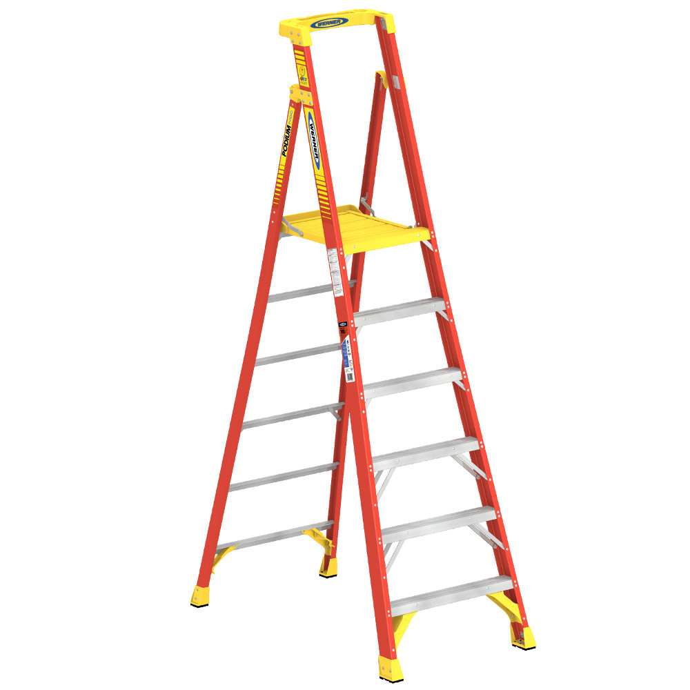 Werner PD6200 Series Podium Ladder 300 lb Rated Werner PD6200 Series Podium Ladder 300 lb Rated