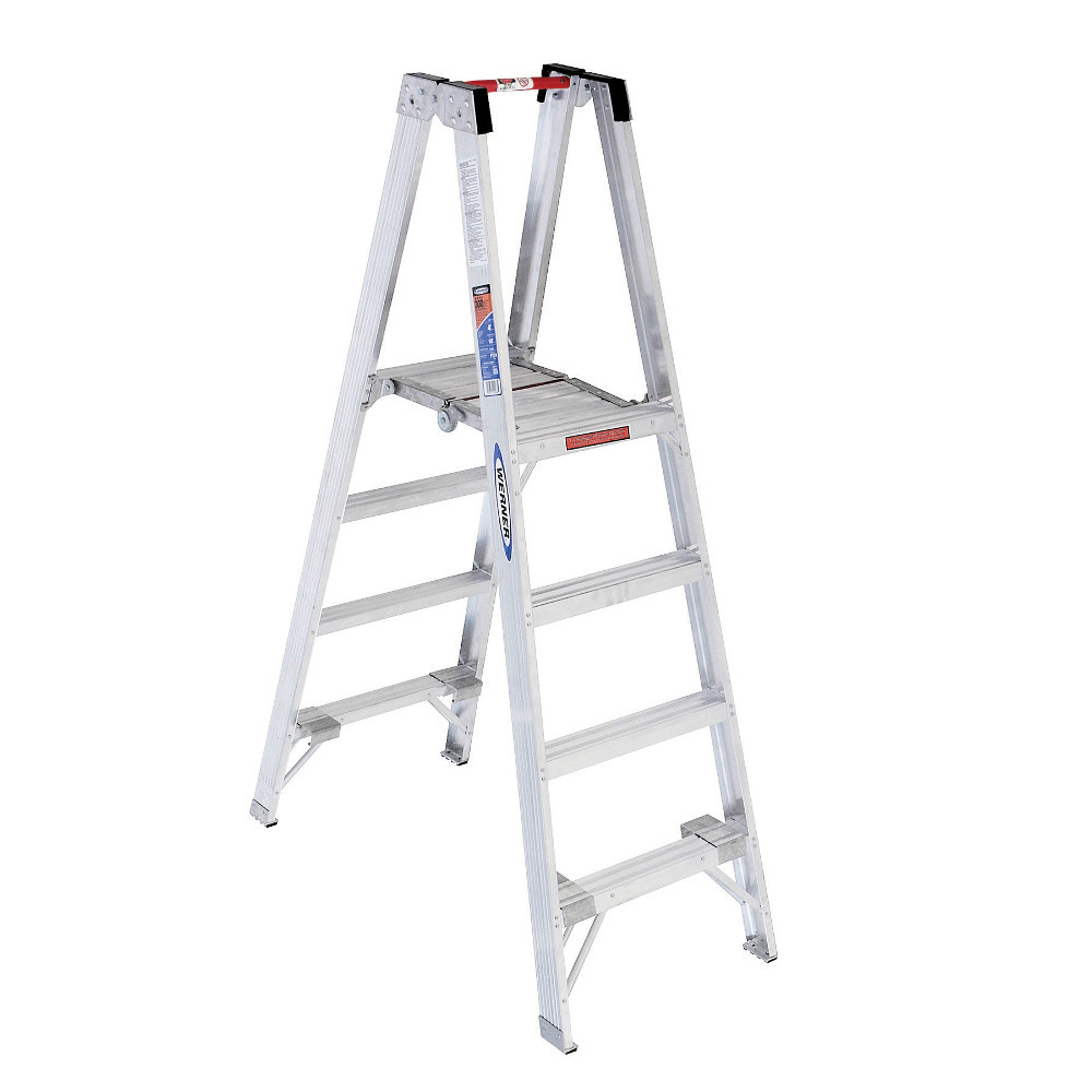 Werner PT370 Series Aluminum "Stockr's" Ladder 300 lb Rated Werner PT370 Series Aluminum "Stockr's" Ladder 300 lb Rated