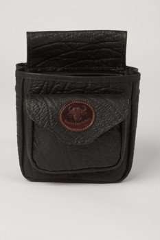 Cape Buffalo Hide Shotgun Shell Pouch Deluxe - Black Cape Buffalo Hide Shotgun Shell Pouch Deluxe - Black