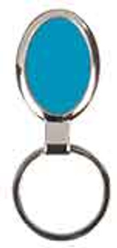 Blue Oval Keychain with Custom Laser Engraving Blue Oval Keychain with Custom Laser Engraving