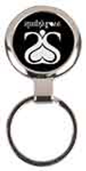 Black Round Keychain with Custom Laser Engraving Black Round Keychain with Custom Laser Engraving
