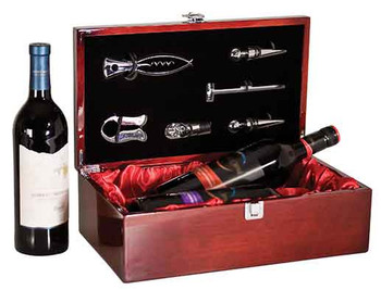 Engraved Rosewood Piano Finish Double-Bottle Wine Box Engraved Rosewood Piano Finish Double-Bottle Wine Box